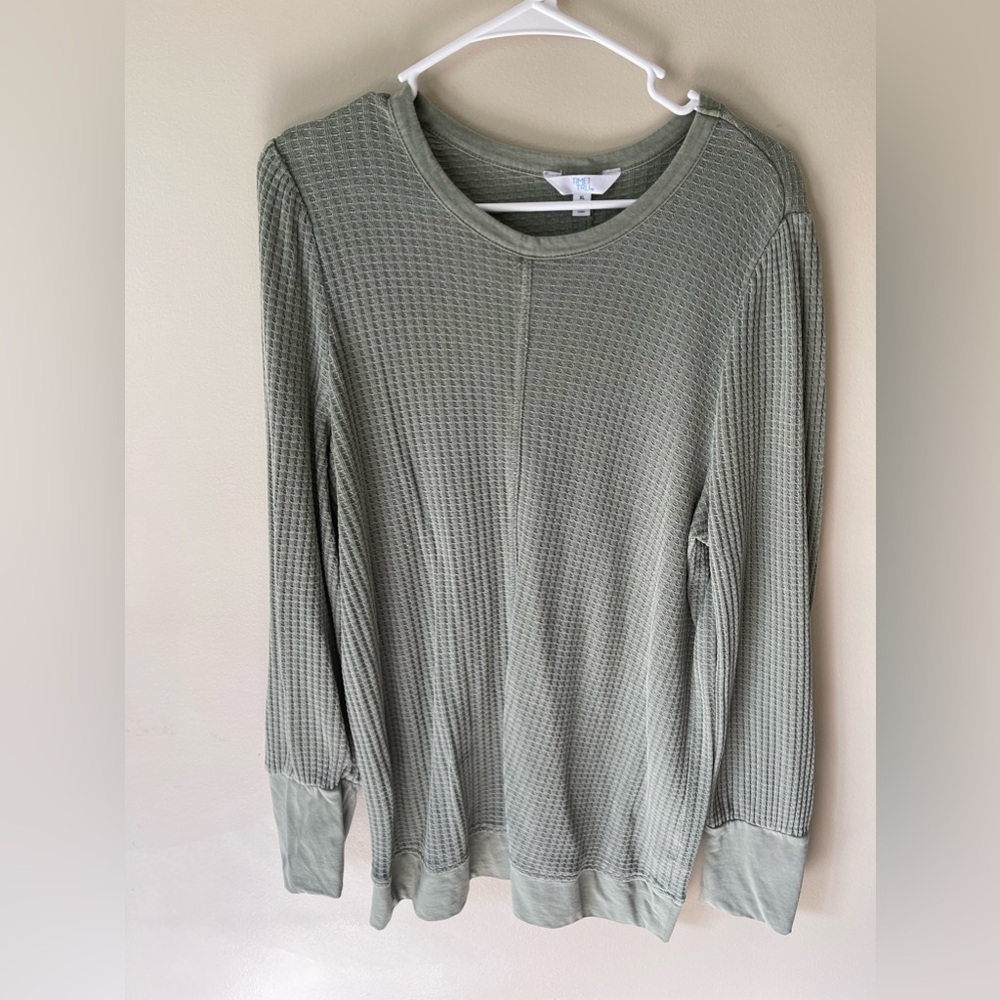 Time and True waffle knit shirt